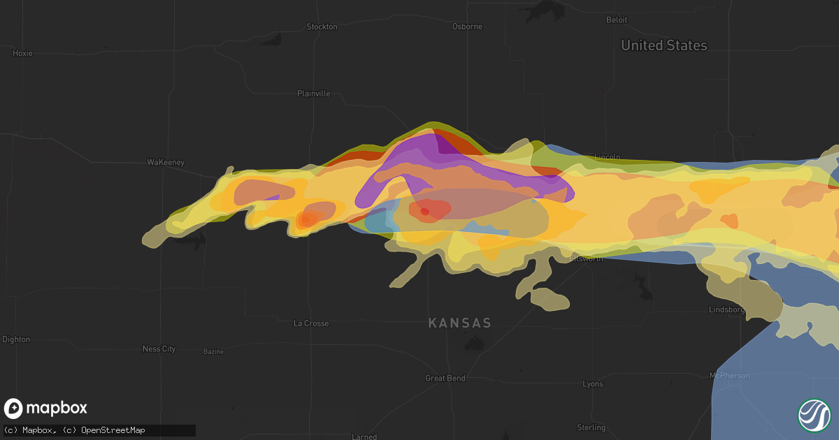 Hail map in Russell, KS on May 19, 2024