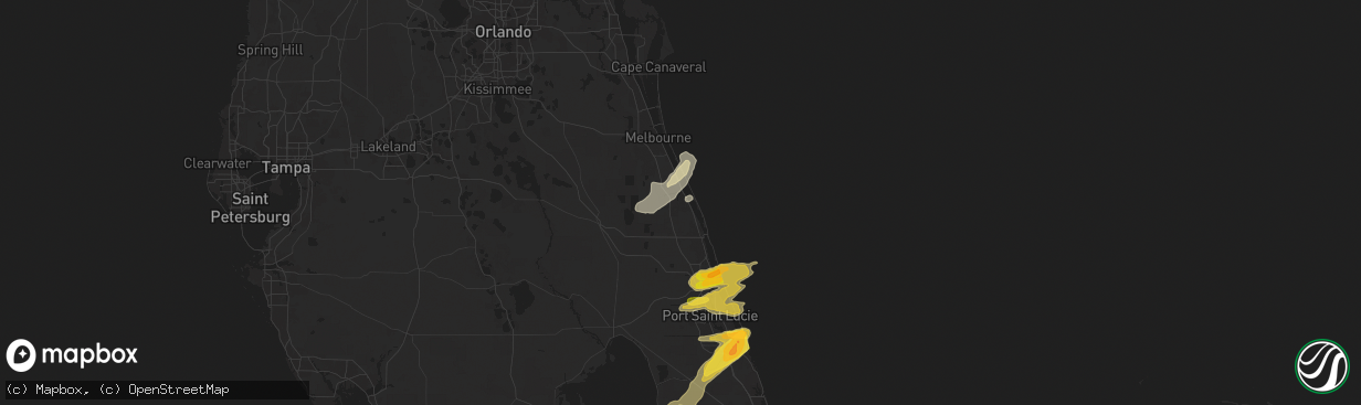 Hail map in Sebastian, FL on May 19, 2024