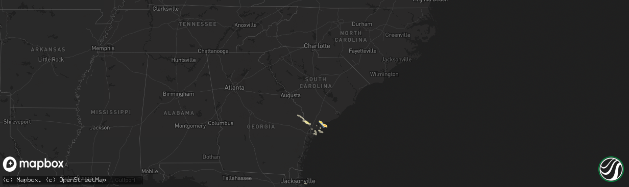 Hail map in South Carolina on May 19, 2024