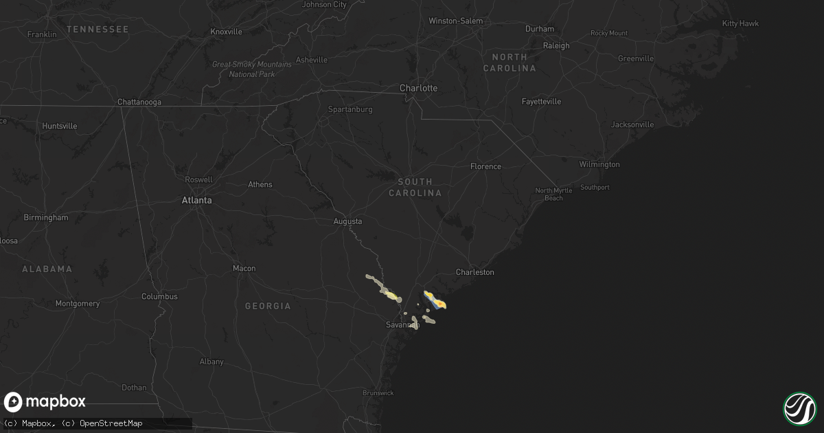 Hail map in South Carolina on May 19, 2024