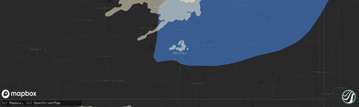 Hail map in Wichita, KS on May 19, 2024