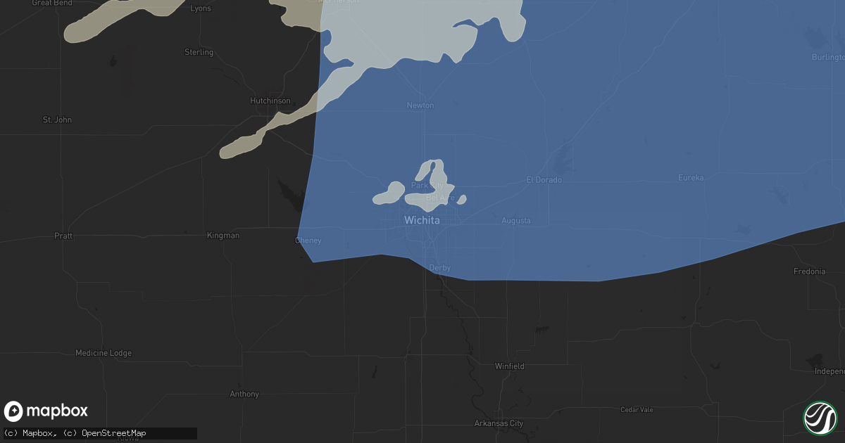 Hail map in Wichita, KS on May 19, 2024