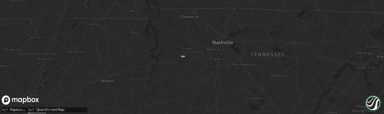 Hail map in Bon Aqua, TN on May 19, 2025
