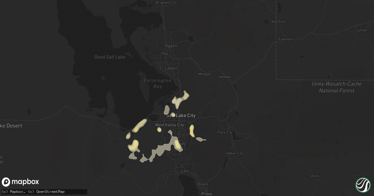 Hail map in Bountiful, UT on May 19, 2025
