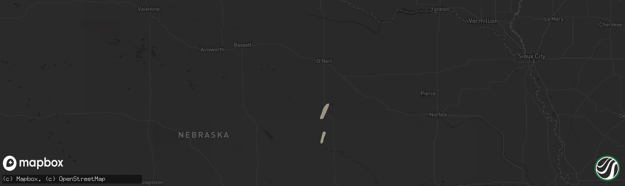 Hail map in Chambers, NE on May 19, 2025
