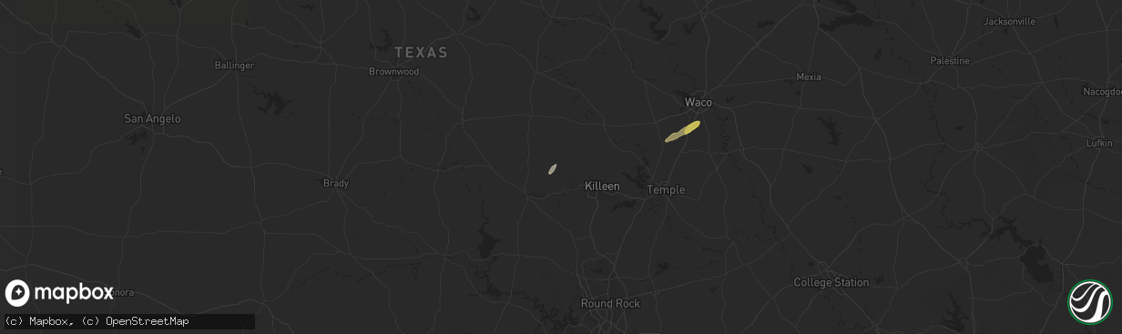 Hail map in Copperas Cove, TX on May 19, 2025