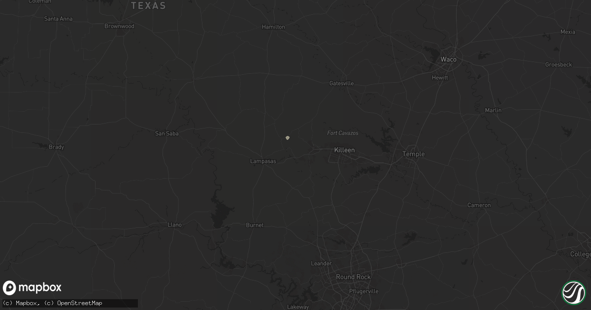 Hail map in Kempner, TX on May 19, 2025