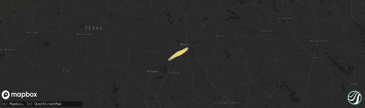 Hail map in Lorena, TX on May 19, 2025