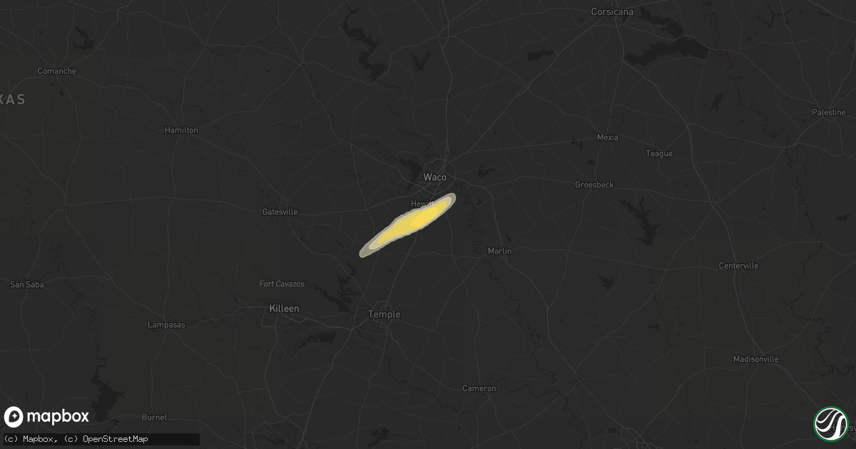 Hail map in Lorena, TX on May 19, 2025