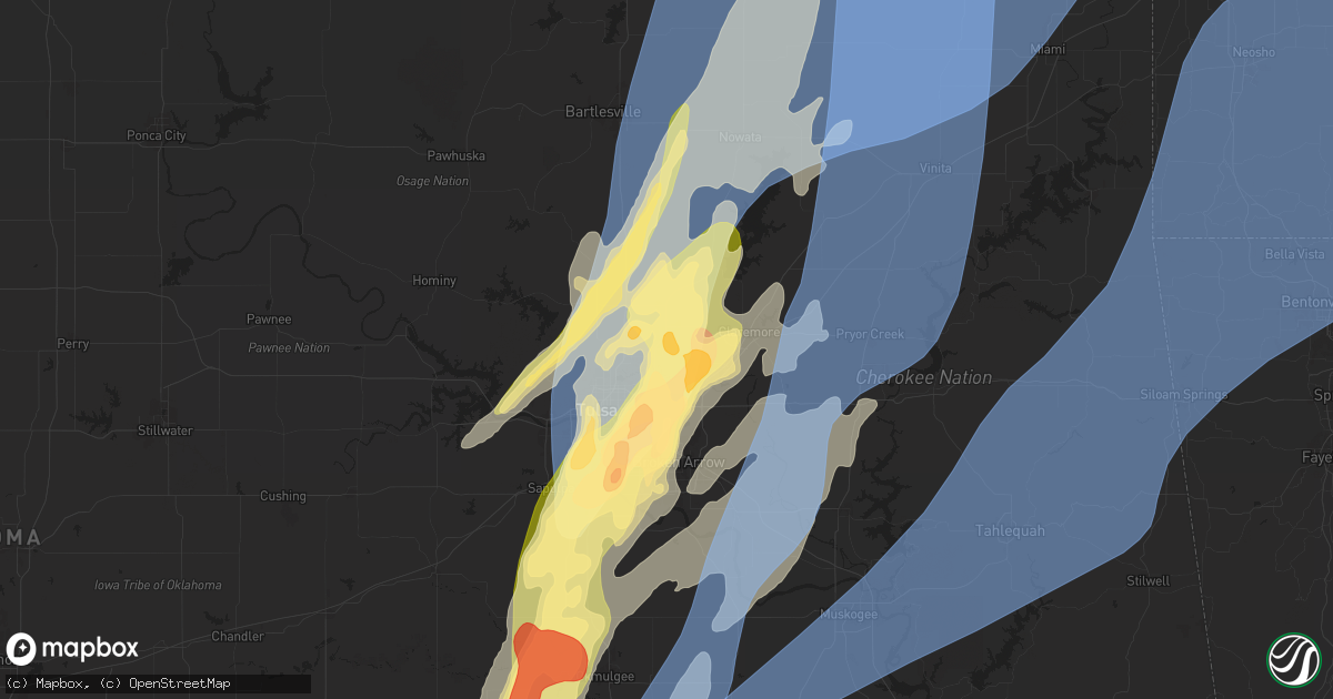 Hail map in Owasso, OK on May 19, 2025