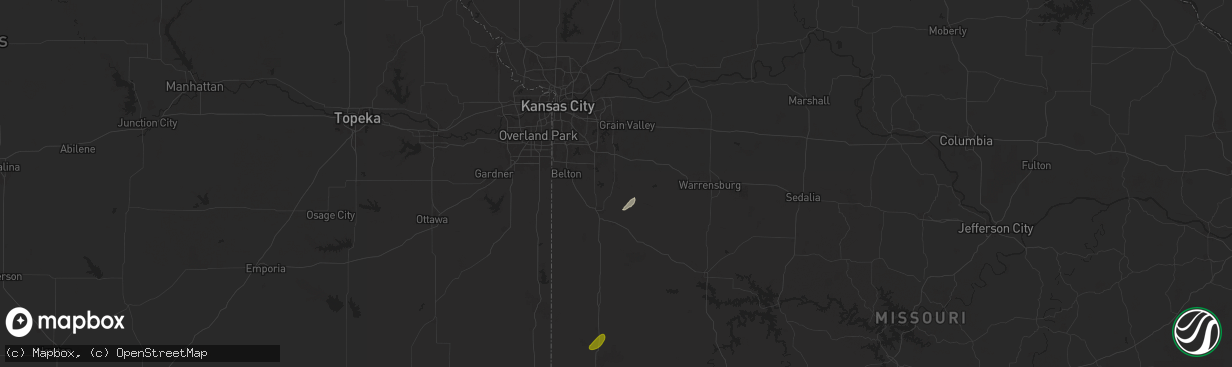 Hail map in Pleasant Hill, MO on May 19, 2025