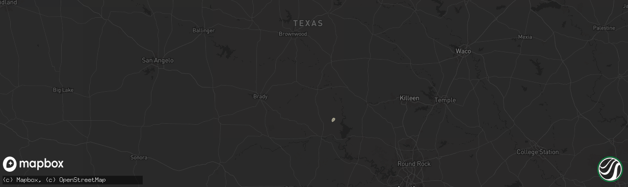 Hail map in San Saba, TX on May 19, 2025