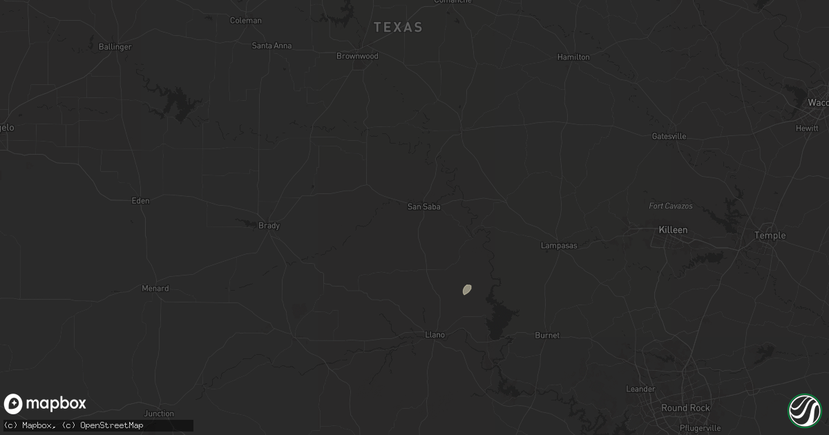 Hail map in San Saba, TX on May 19, 2025