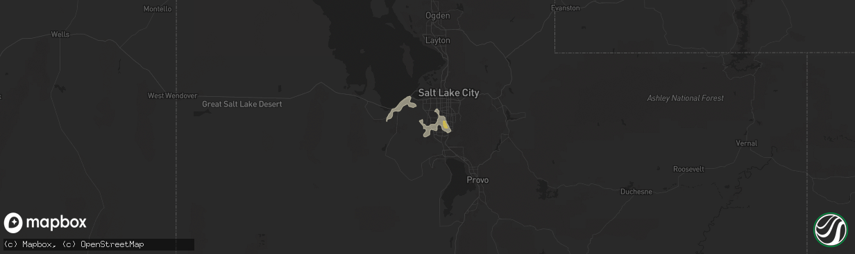 Hail map in South Jordan, UT on May 19, 2025