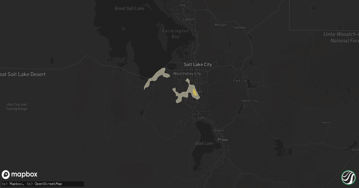 Hail map in South Jordan, UT on May 19, 2025