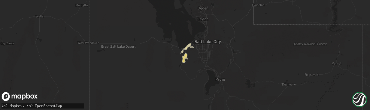 Hail map in Tooele, UT on May 19, 2025