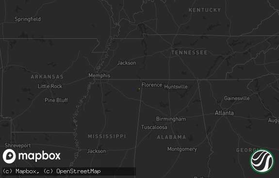 Hail map preview on 05-19-2025