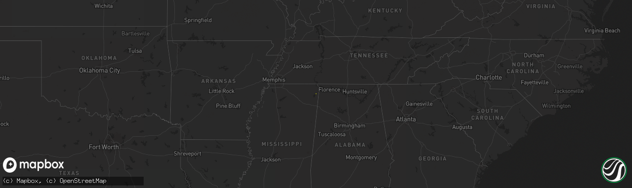 Hail map on May 19, 2025