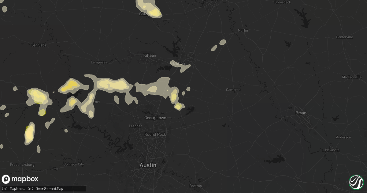 Hail map in Bartlett, TX on May 19, 2026