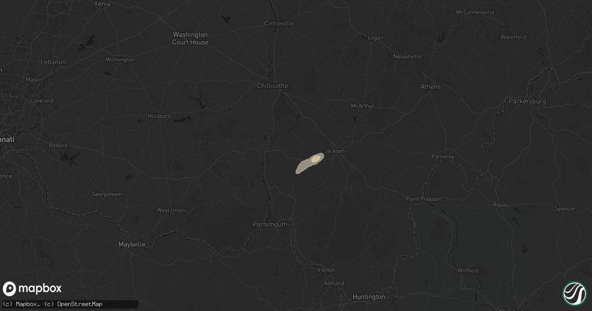 Hail map in Beaver, OH on May 19, 2026