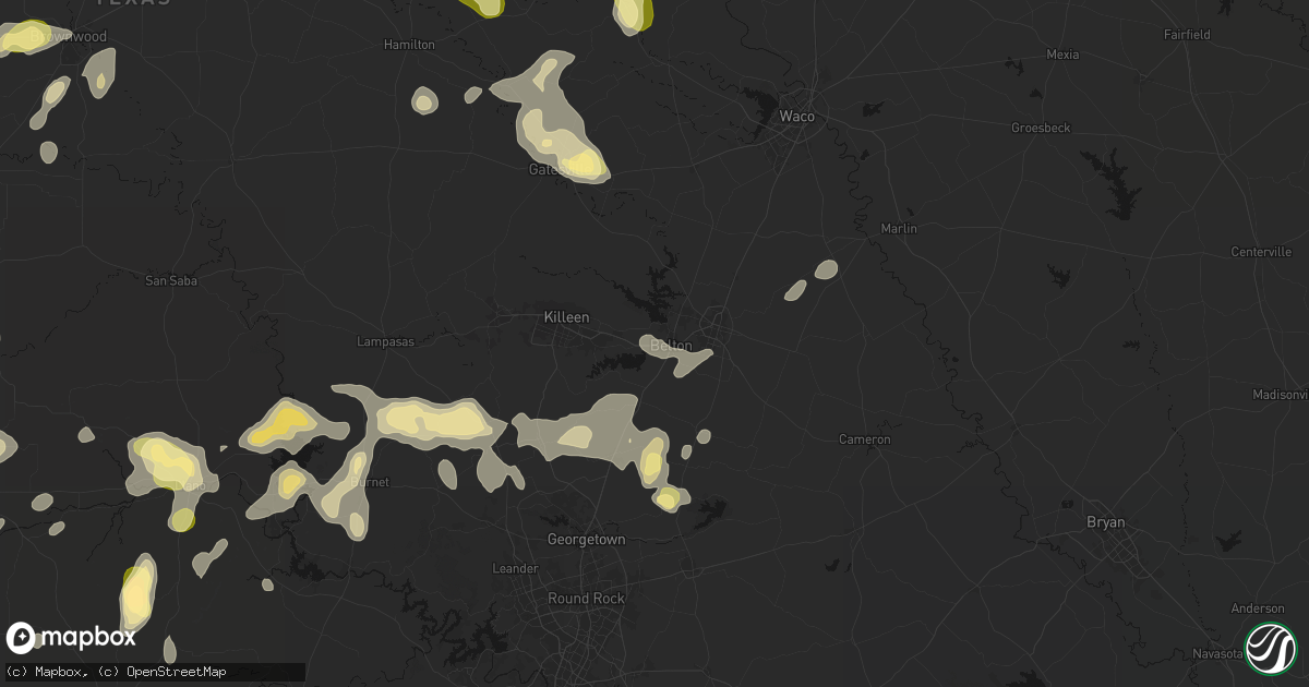 Hail map in Belton, TX on May 19, 2026