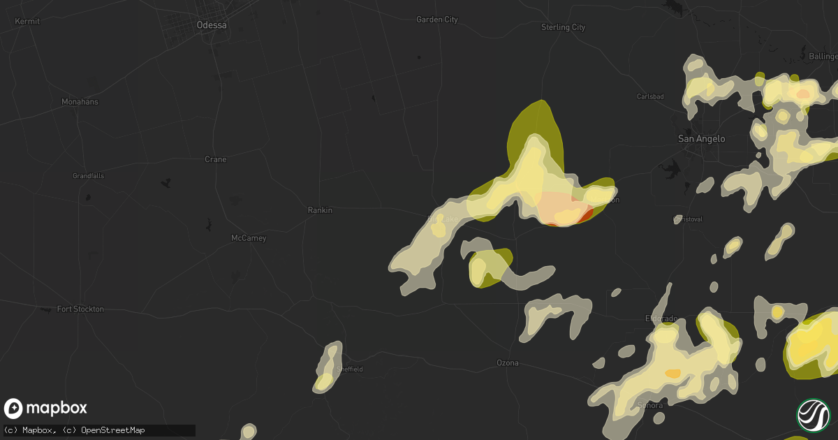 Hail map in Big Lake, TX on May 19, 2026