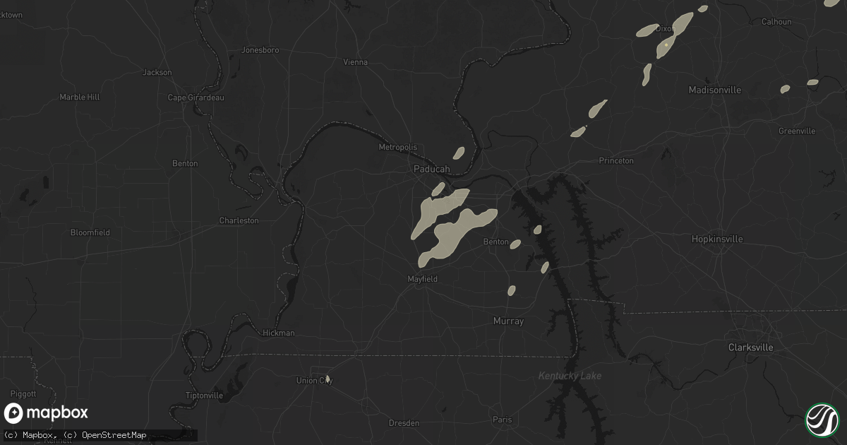Hail map in Boaz, KY on May 19, 2026