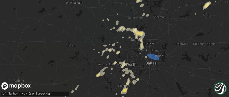 Hail map in Boyd, TX on May 19, 2026
