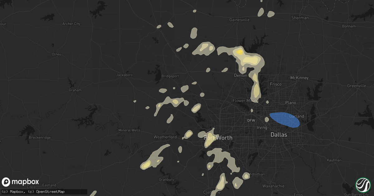 Hail map in Boyd, TX on May 19, 2026