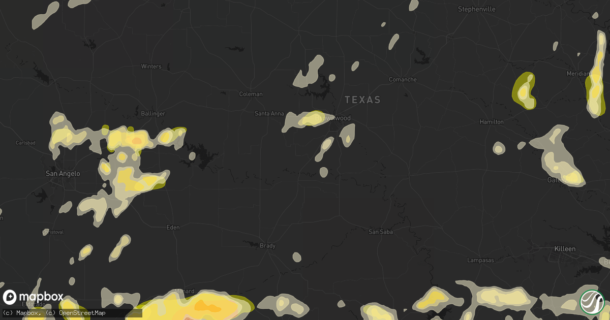 Hail map in Brookesmith, TX on May 19, 2026