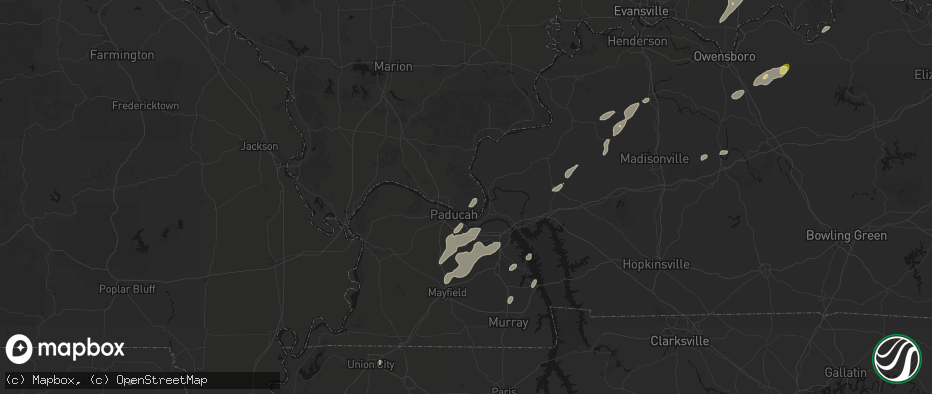 Hail map in Brookport, IL on May 19, 2026