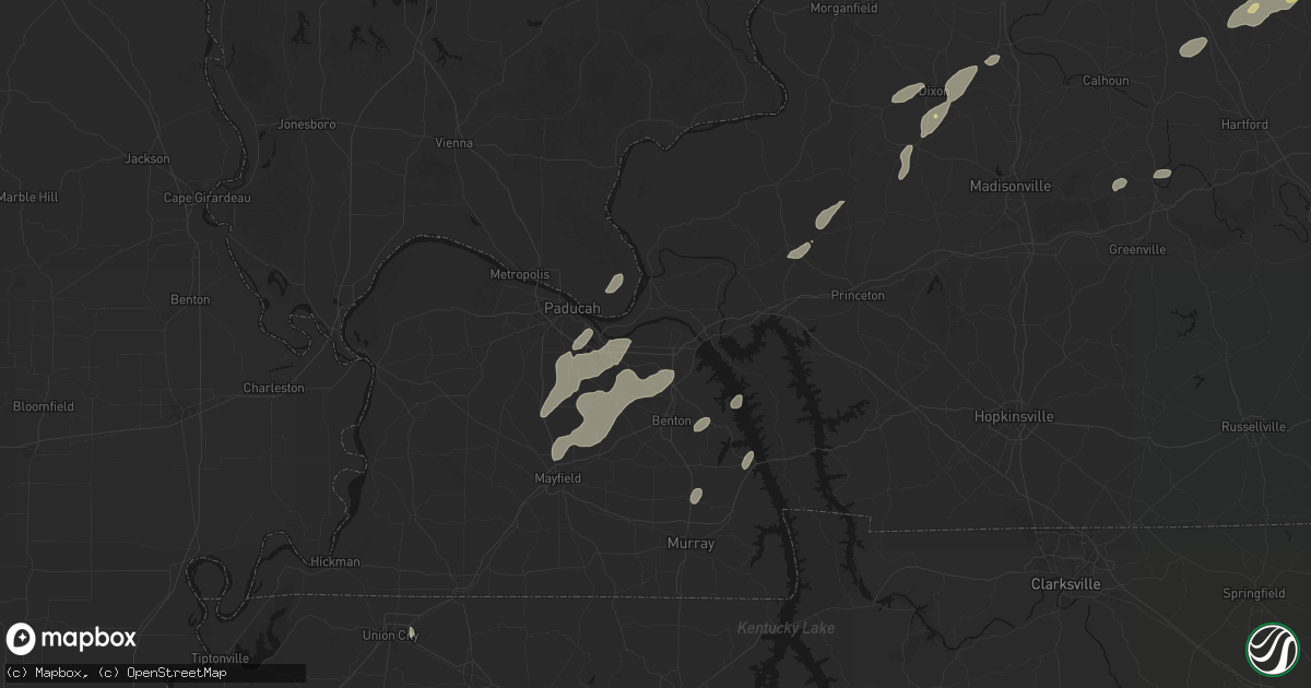 Hail map in Calvert City, KY on May 19, 2026