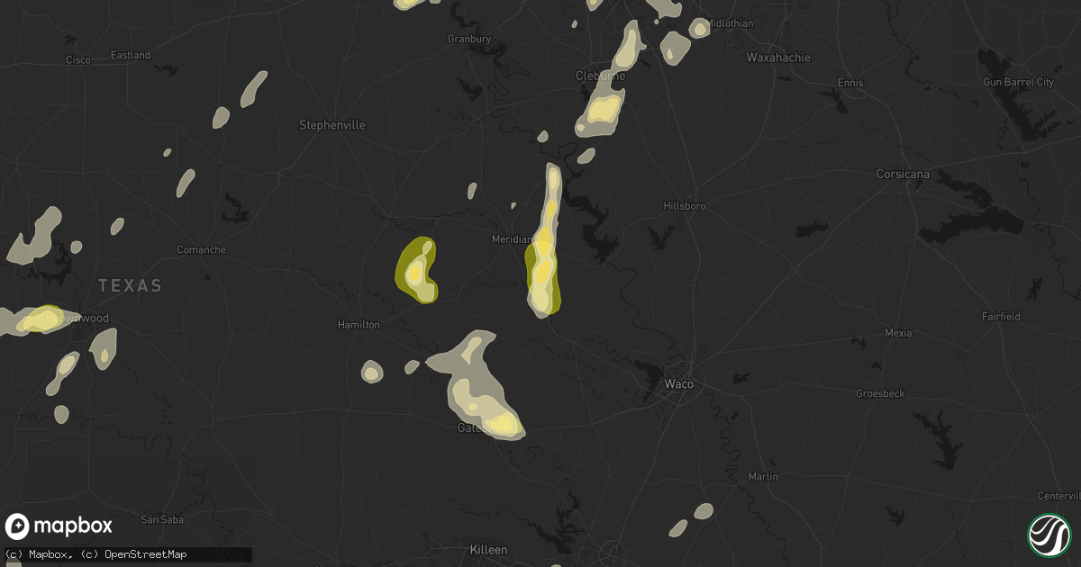 Hail map in Clifton, TX on May 19, 2026