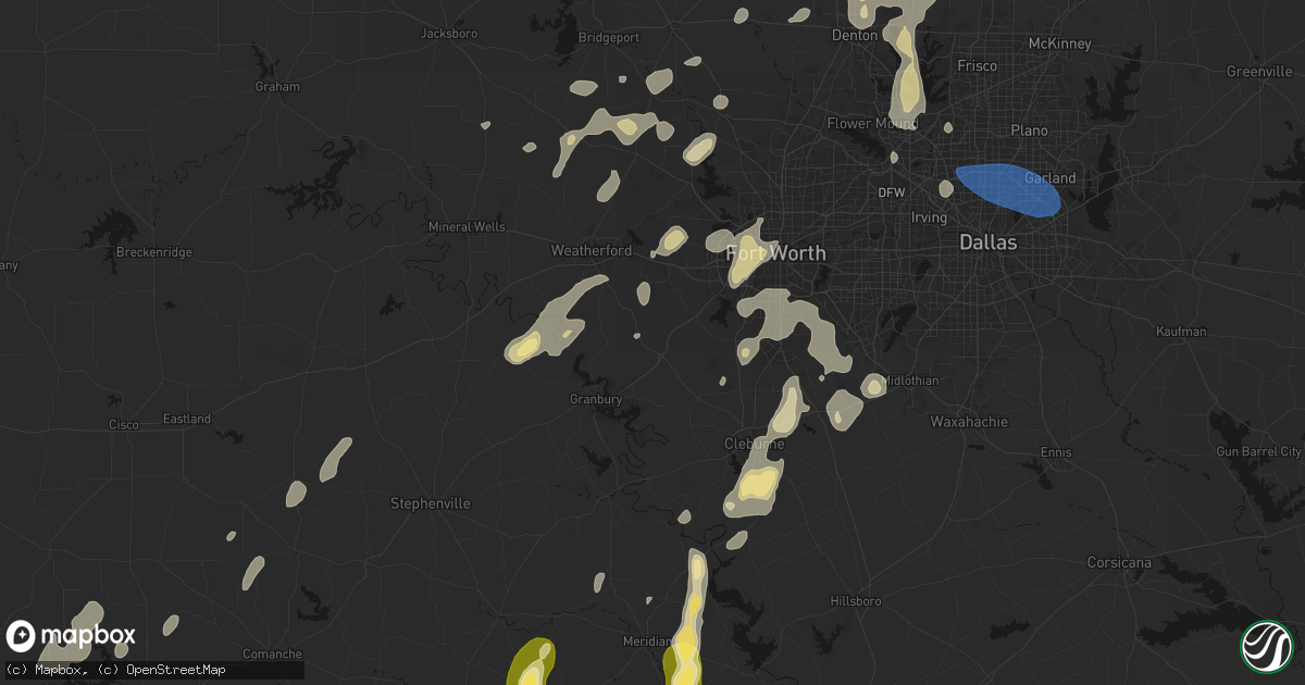 Hail map in Cresson, TX on May 19, 2026