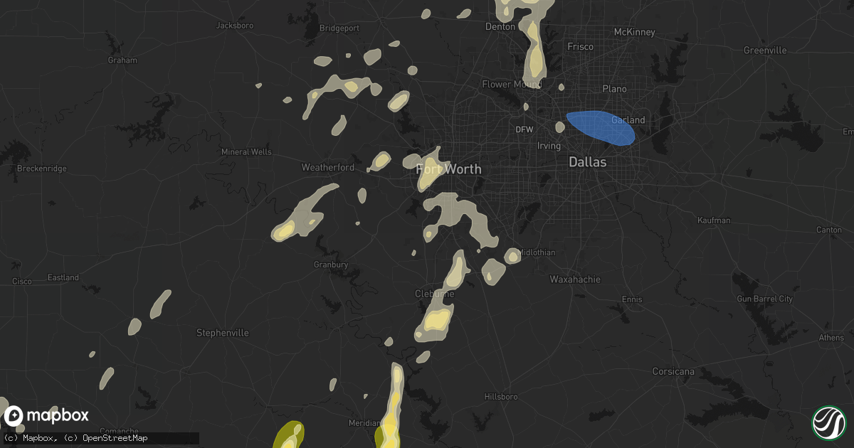 Hail map in Crowley, TX on May 19, 2026