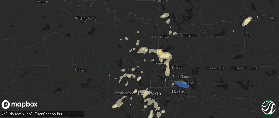 Hail map in Decatur, TX on May 19, 2026