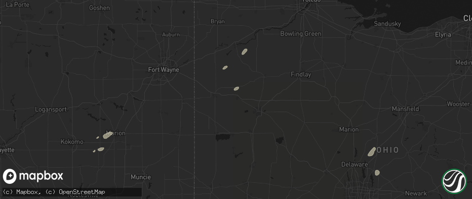 Hail map in Delphos, OH on May 19, 2026
