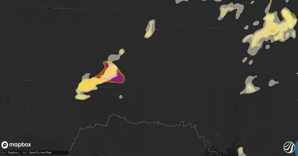 Hail map in Dryden, TX on May 19, 2026