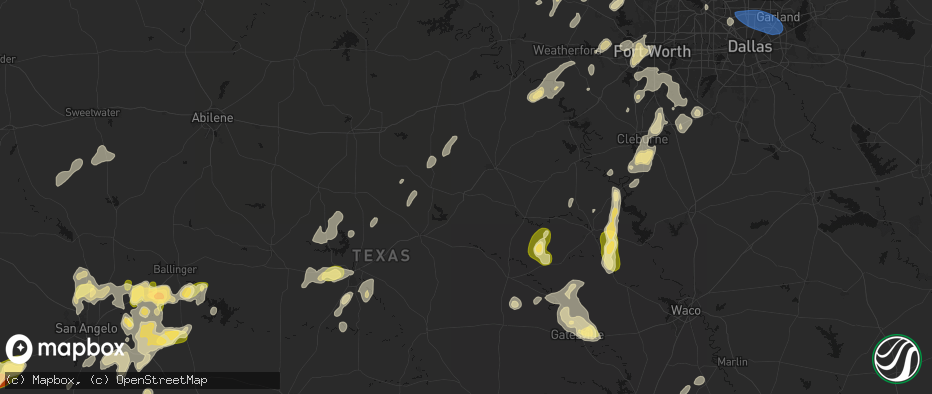 Hail map in Dublin, TX on May 19, 2026
