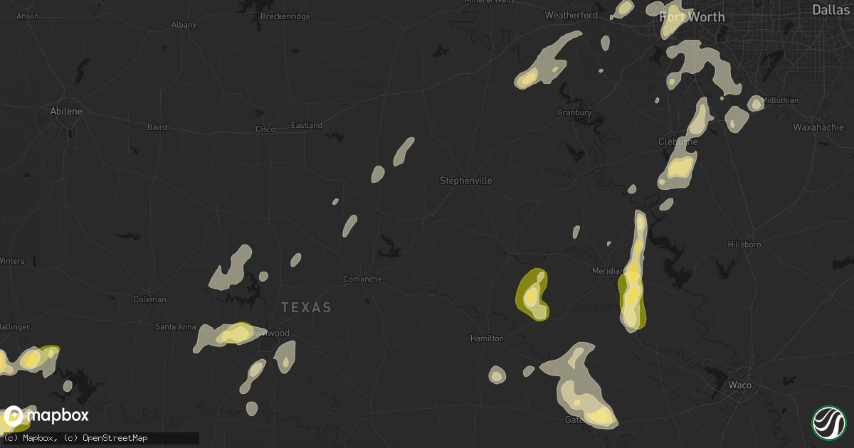 Hail map in Dublin, TX on May 19, 2026