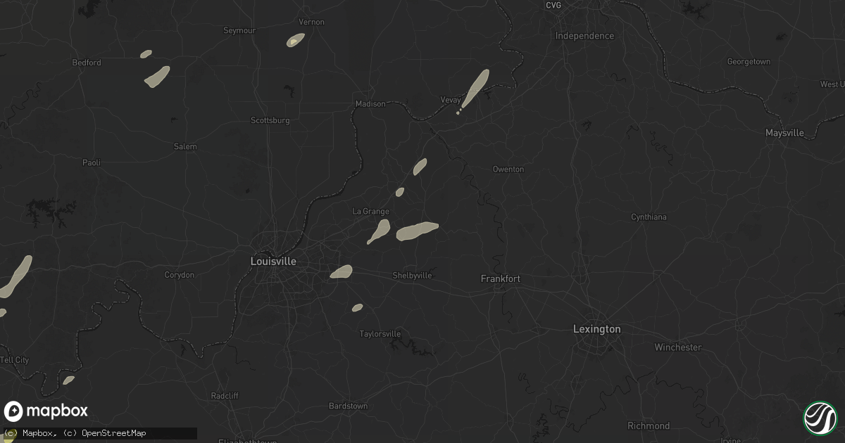 Hail map in Eminence, KY on May 19, 2026