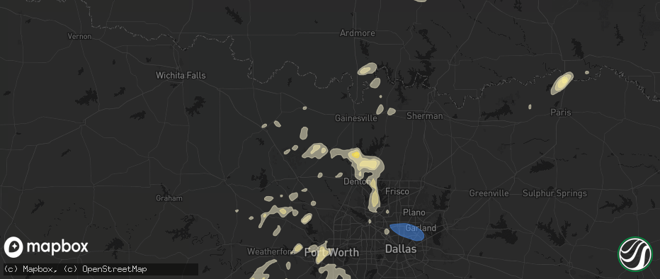 Hail map in Era, TX on May 19, 2026