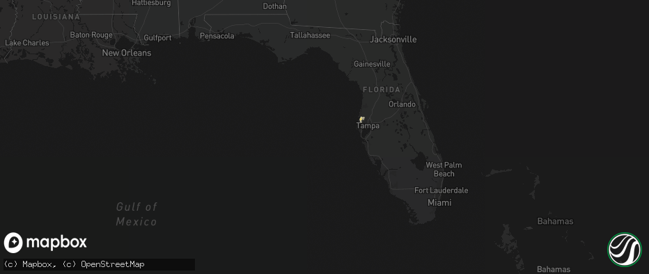 Hail map in Florida on May 19, 2026