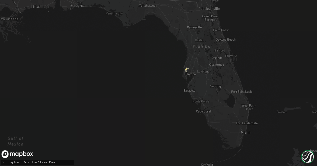 Hail map in Florida on May 19, 2026