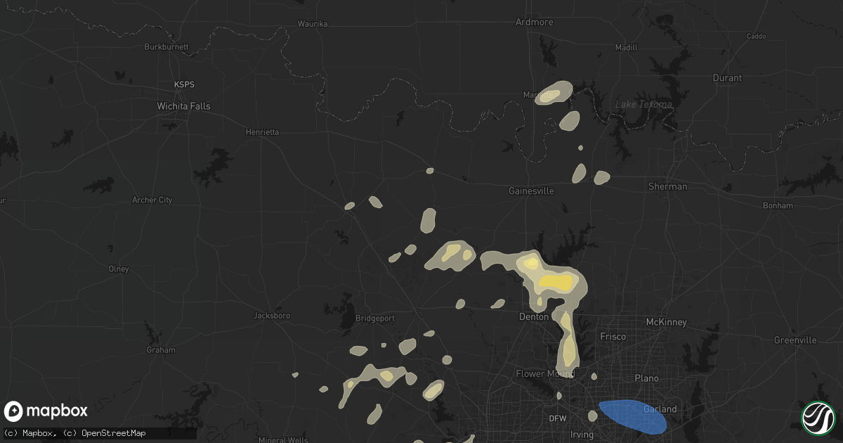 Hail map in Forestburg, TX on May 19, 2026