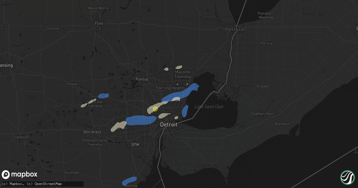 Hail map in Fraser, MI on May 19, 2026