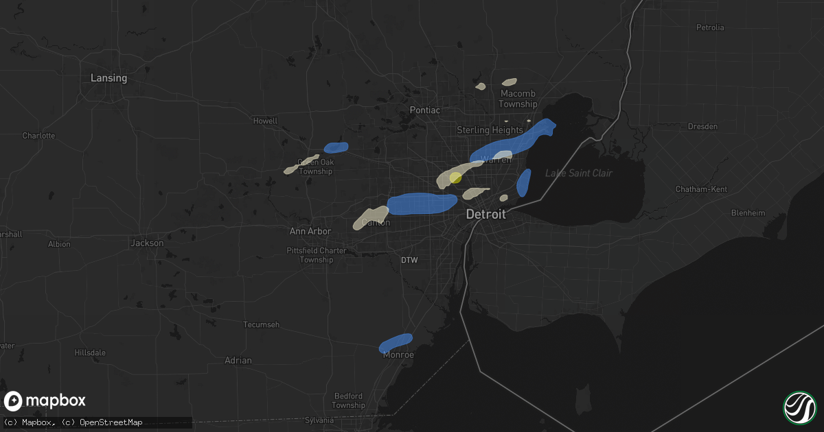 Hail map in Garden City, MI on May 19, 2026