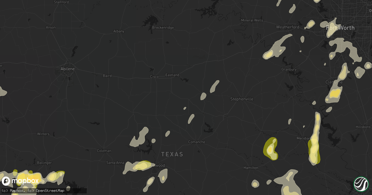 Hail map in Gorman, TX on May 19, 2026