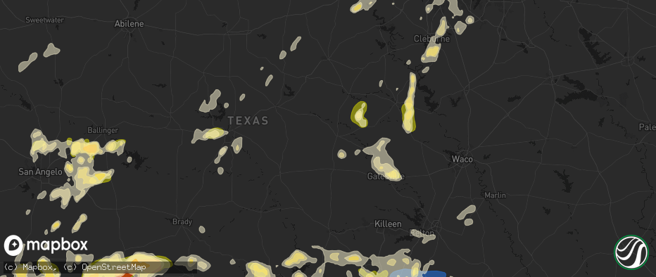 Hail map in Hamilton, TX on May 19, 2026