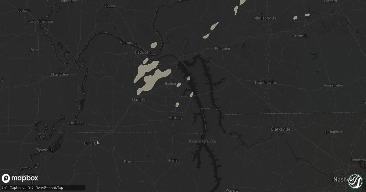 Hail map in Hardin, KY on May 19, 2026